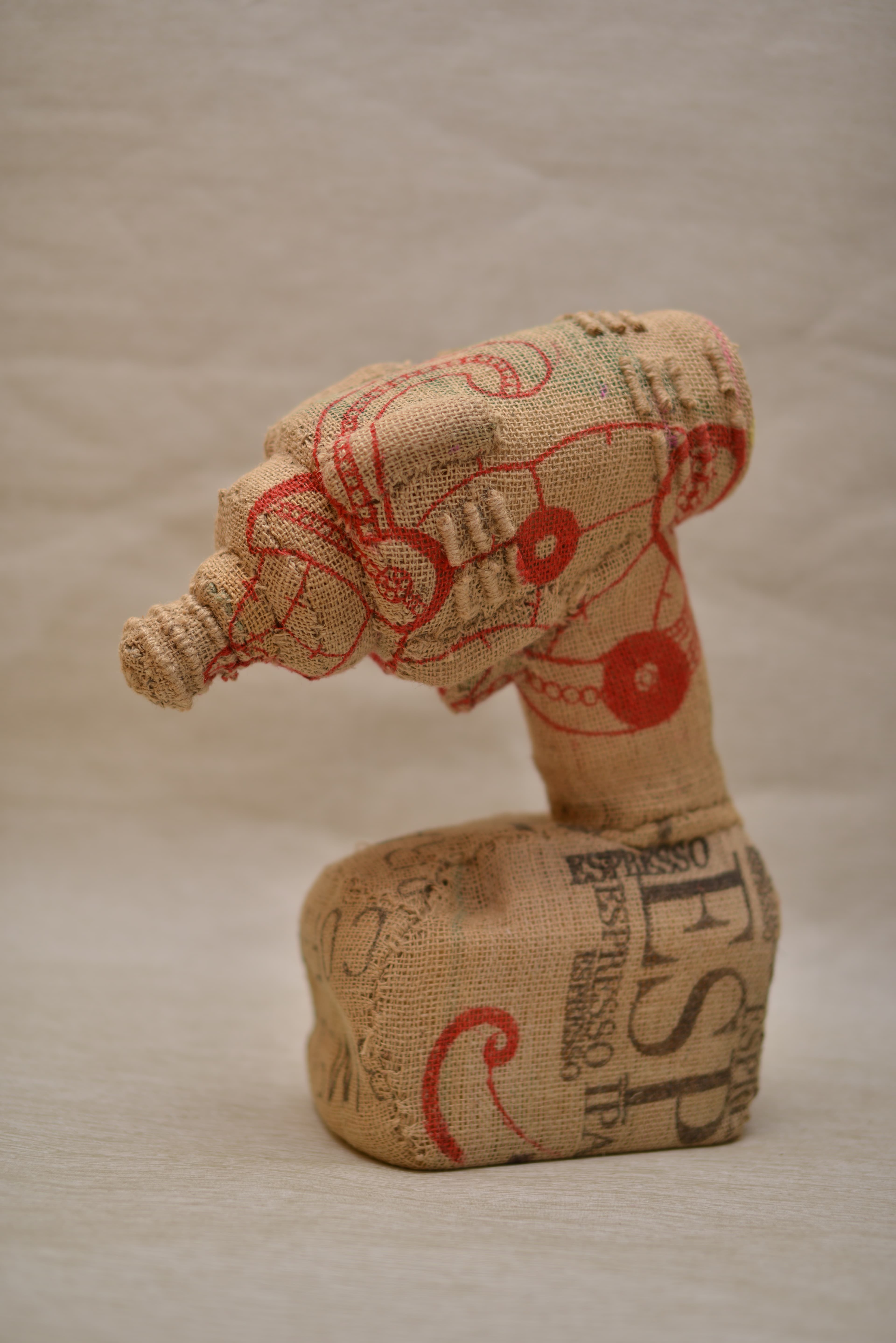Ruth, 2016, hessian, foam and ink, 49 x 36 x 17 cm
