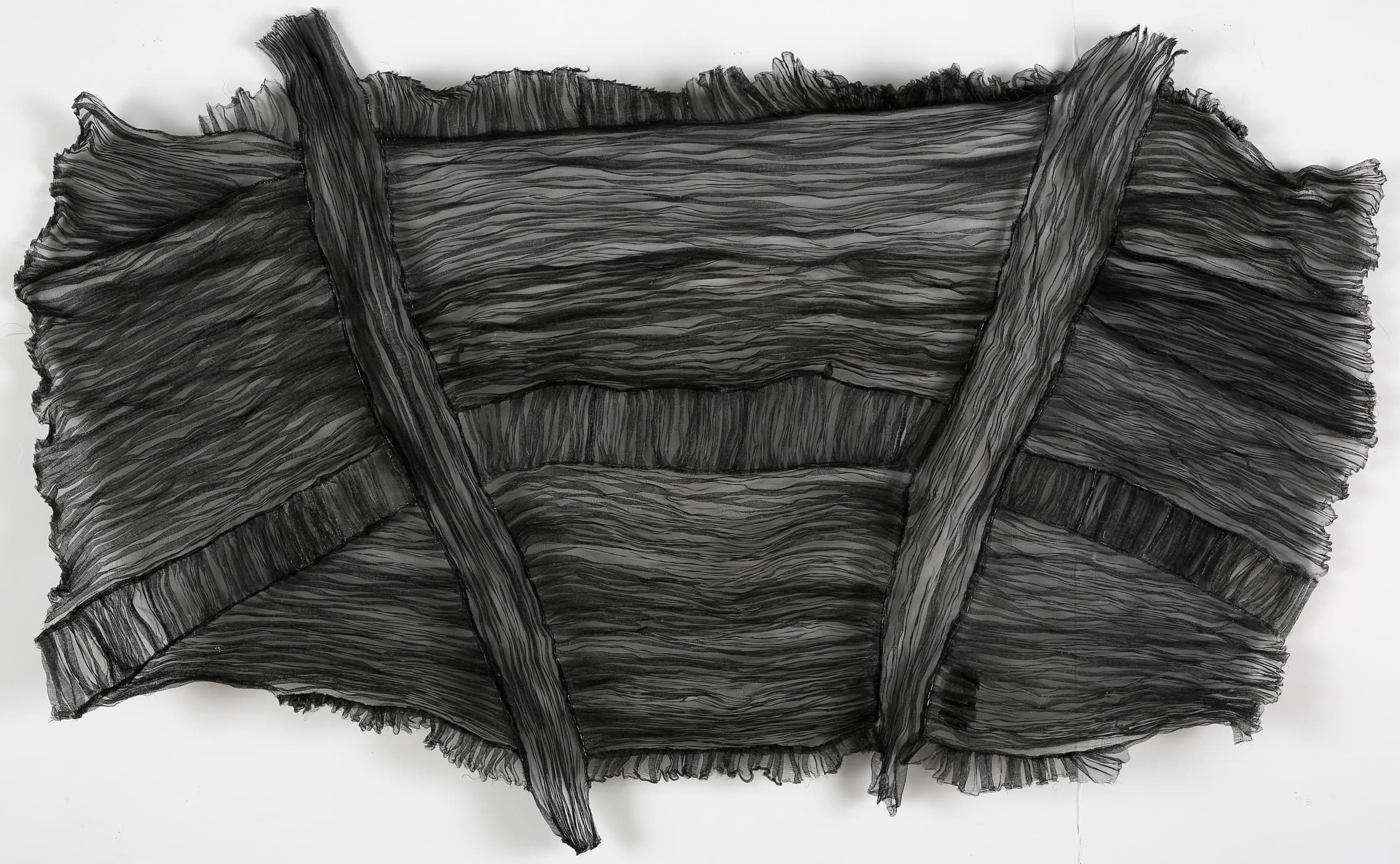 Reef by J9 Stanton, large aluminium and bronze mesh wall work.