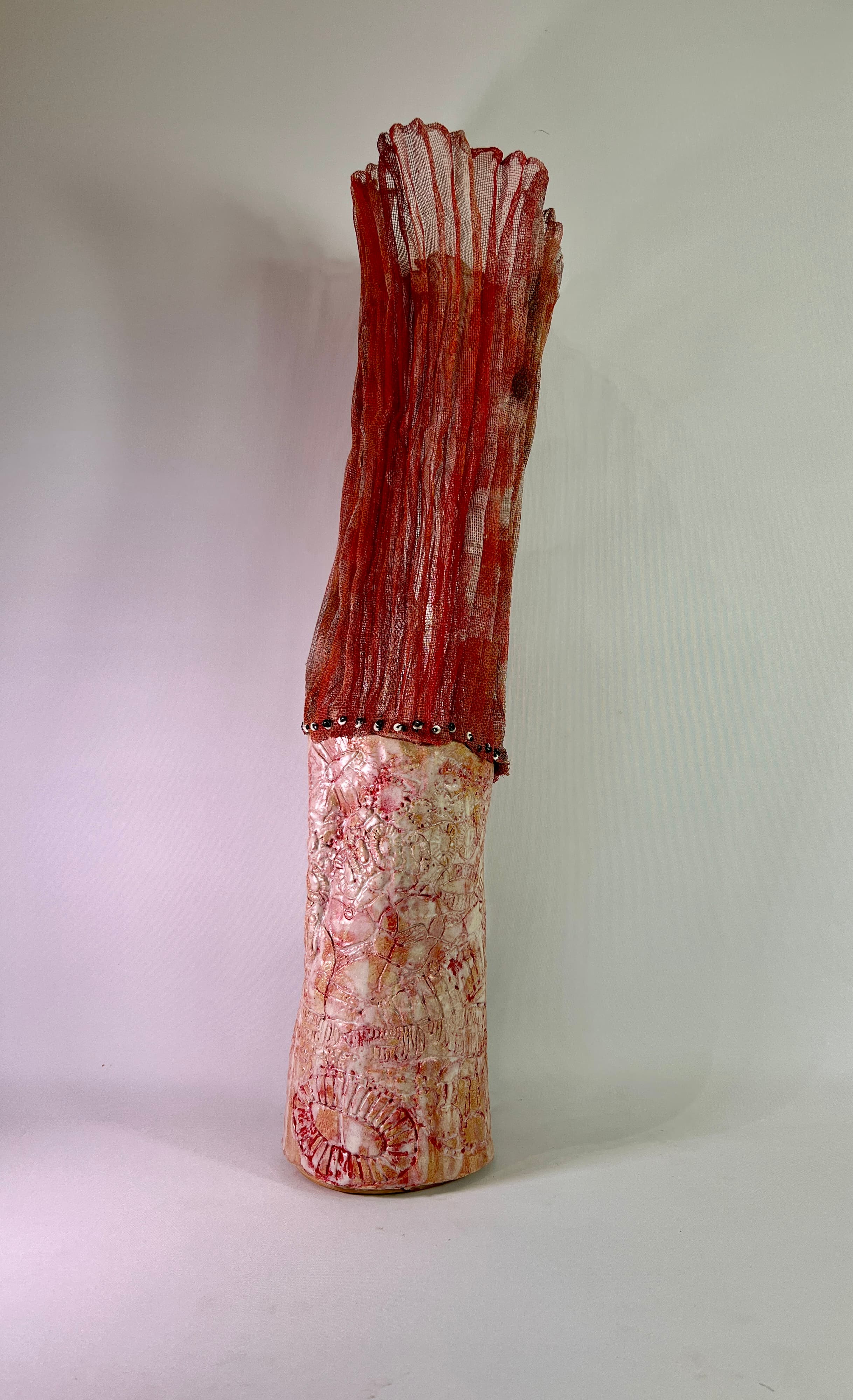 The red of Deep Time, a hand-made lamp by J9 Stanton.