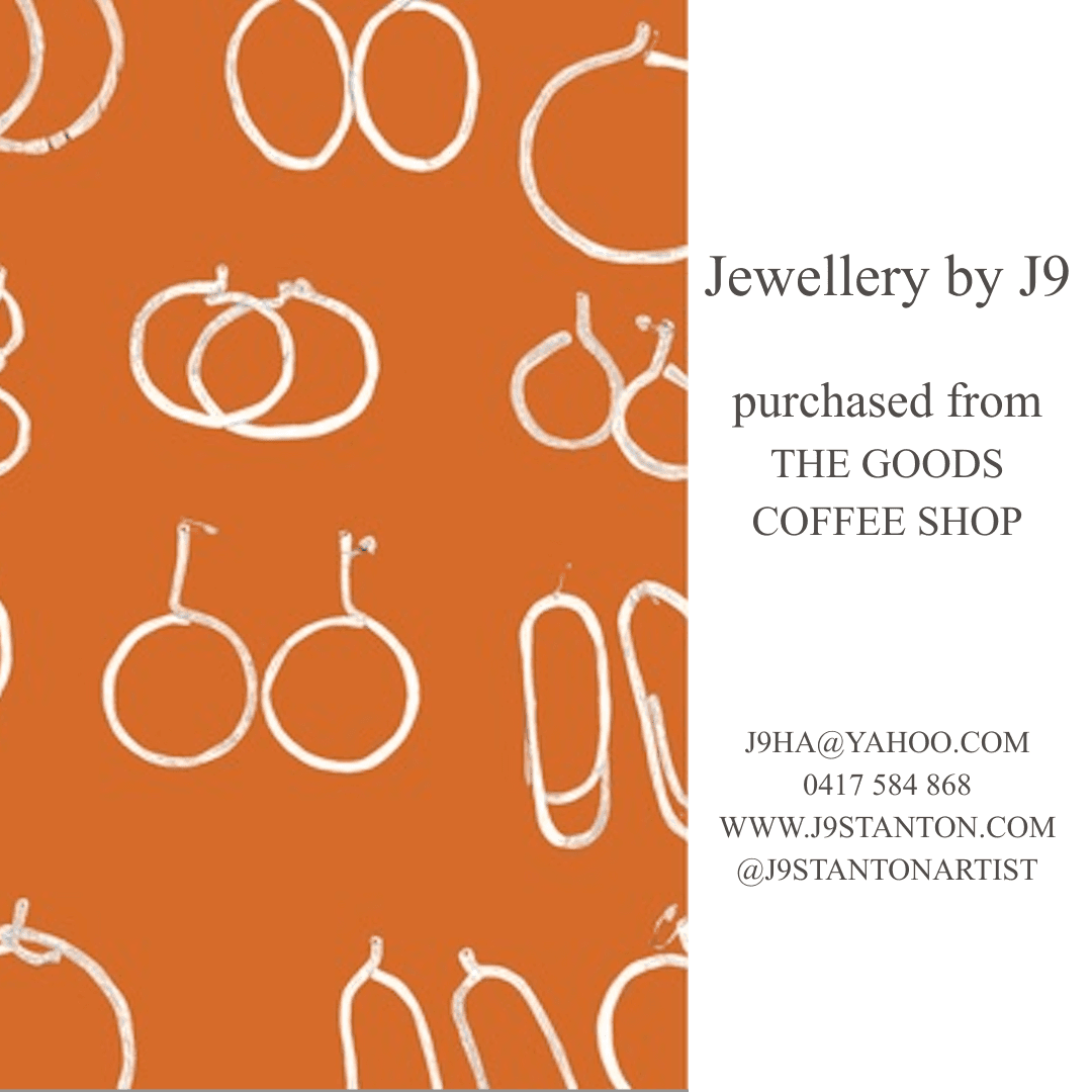 Earrings in store at Goods Cafe
